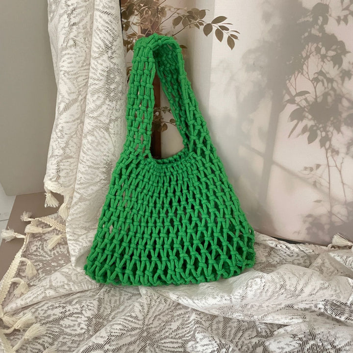 Hand-knotted tote bag in modern design Kalsten