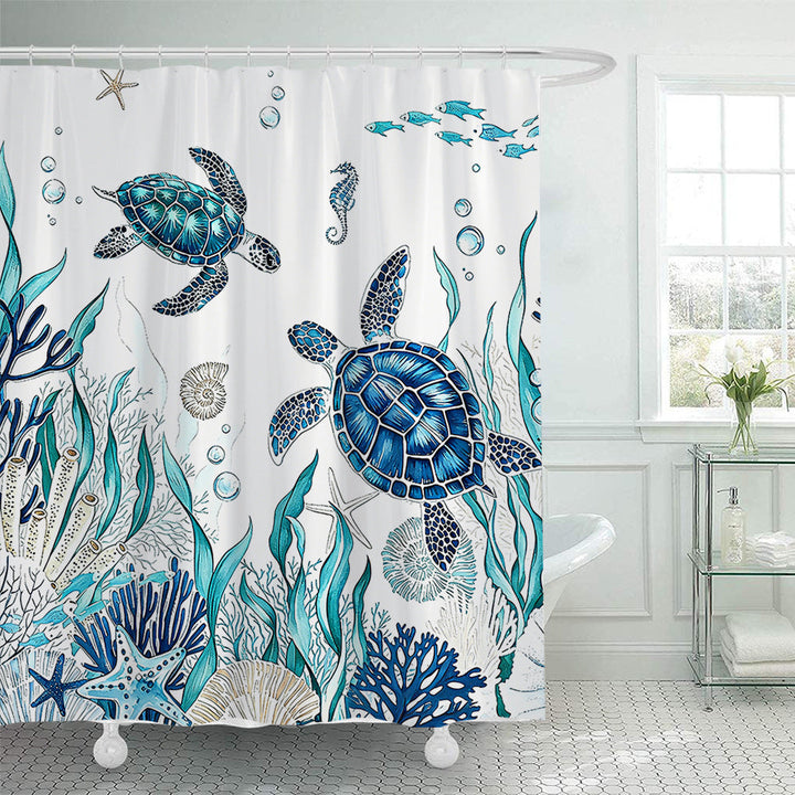 Ocean-Inspired Shower Curtain Kalsten