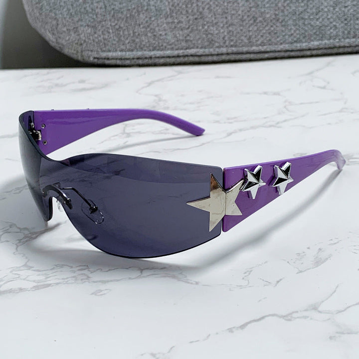 Ladies futuristic sunglasses with striking design and fashionable accents Kalsten
