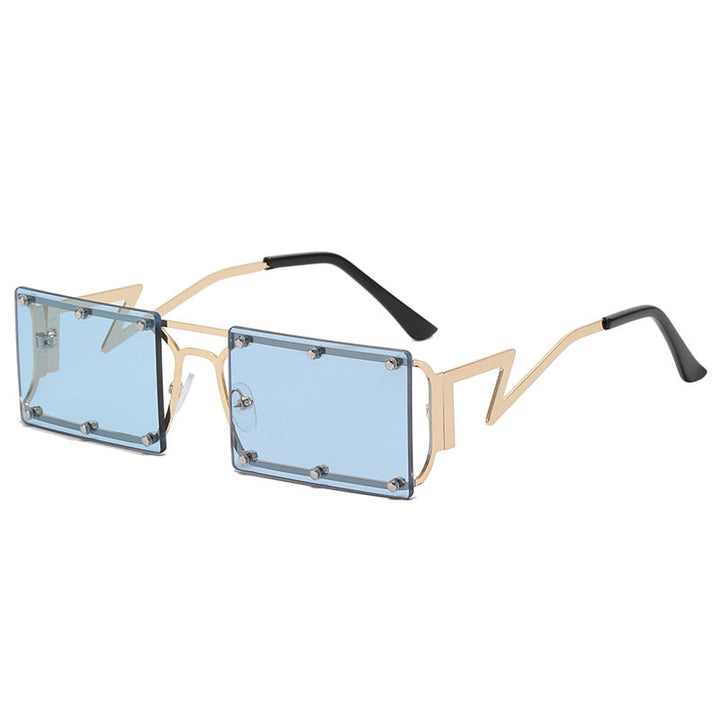 Women extravagant oversized sunglasses with geometric frame Kalsten