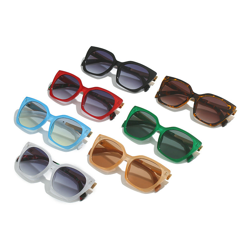 Women's oversized sunglasses with elegant transparent frame and golden accents Kalsten
