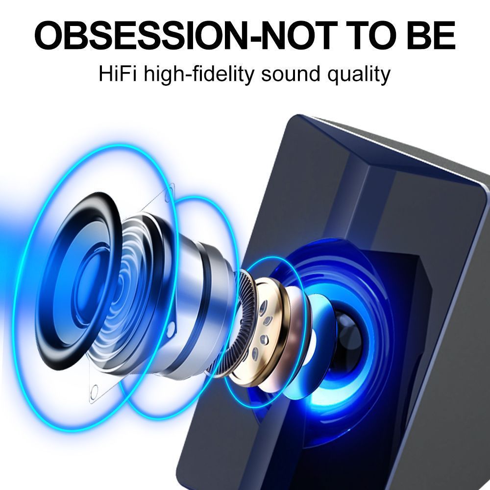 Bluetooth Desktop Speakers with LED Light Effects Kalsten