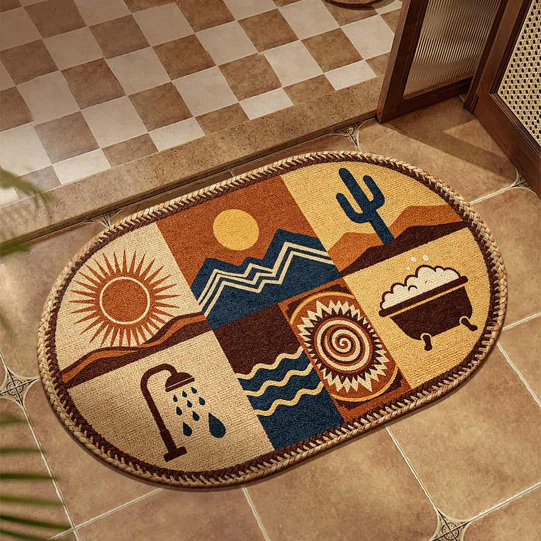 Artistic Themed Bath Mat