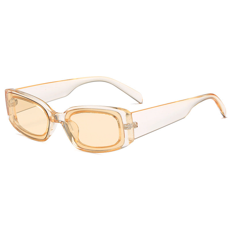 Women's stylish sunglasses with square lenses and transparent frame Kalsten