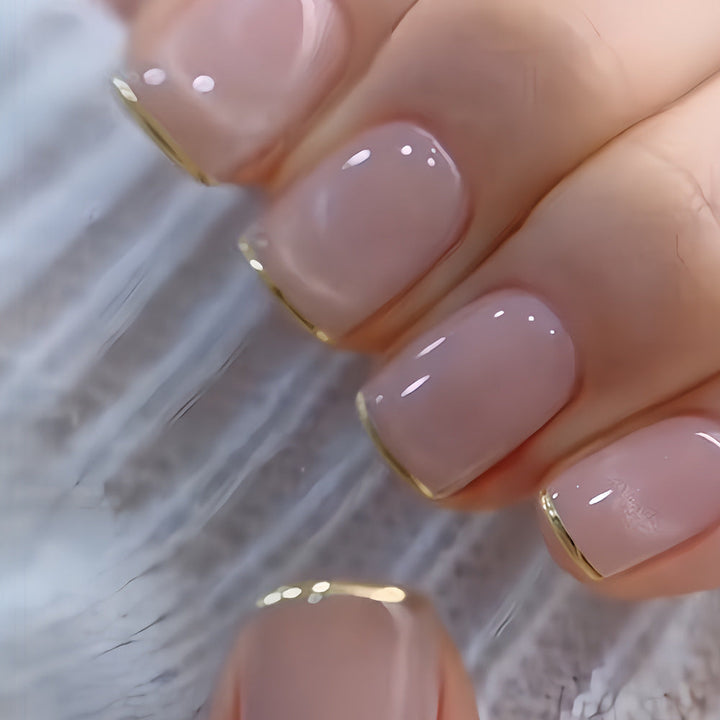 Elegant Glossy French Nail Tips Kalsten