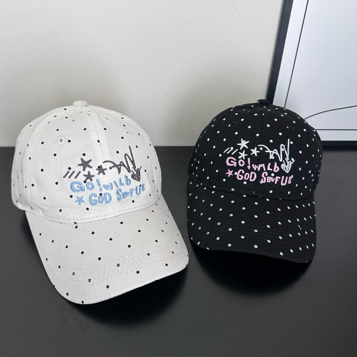 Women's Trendy Polka Dot Embroidered Baseball Cap Kalsten