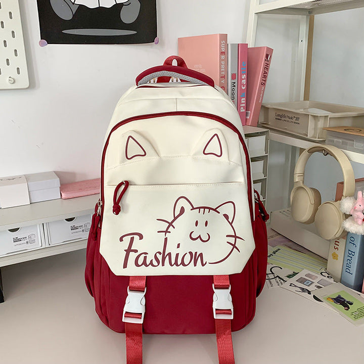 Backpack with Cute Cat Ears and Practical Compartments Kalsten