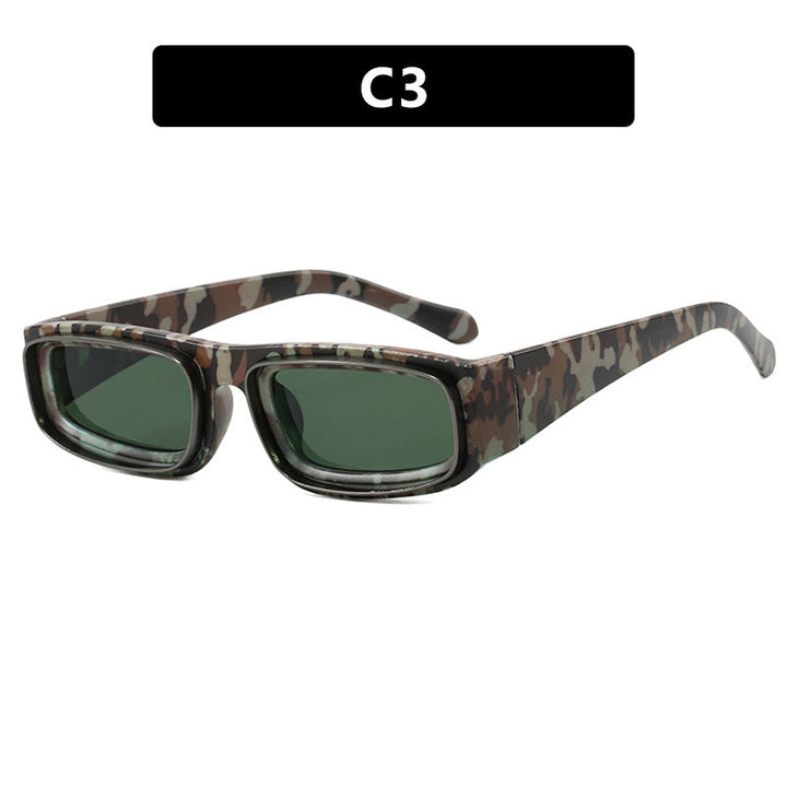 Ladies trendy rectangular sunglasses with elegant color play Kalsten