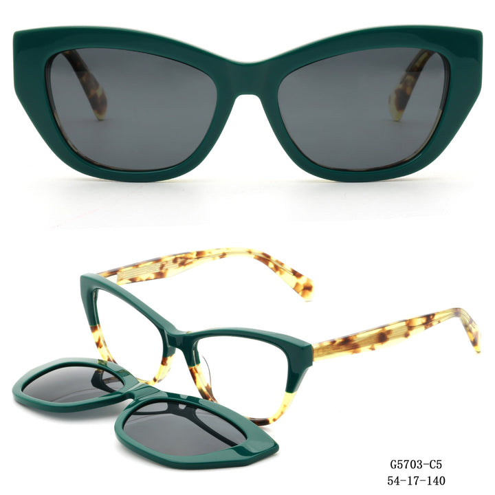 Women's Artfully Designed Cat-Eye Sunglasses with Removable Lenses Kalsten
