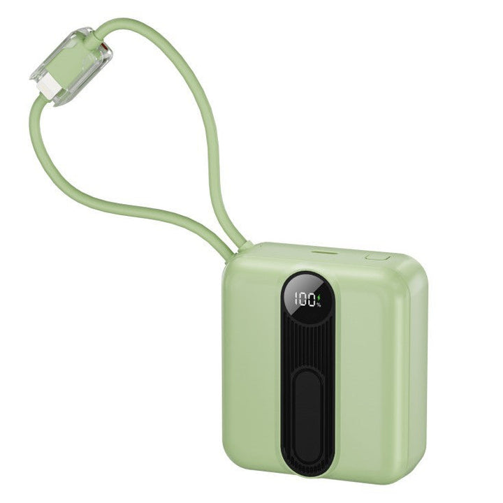 Portable power bank with integrated fast charging cables and digital charging status indicator Kalsten
