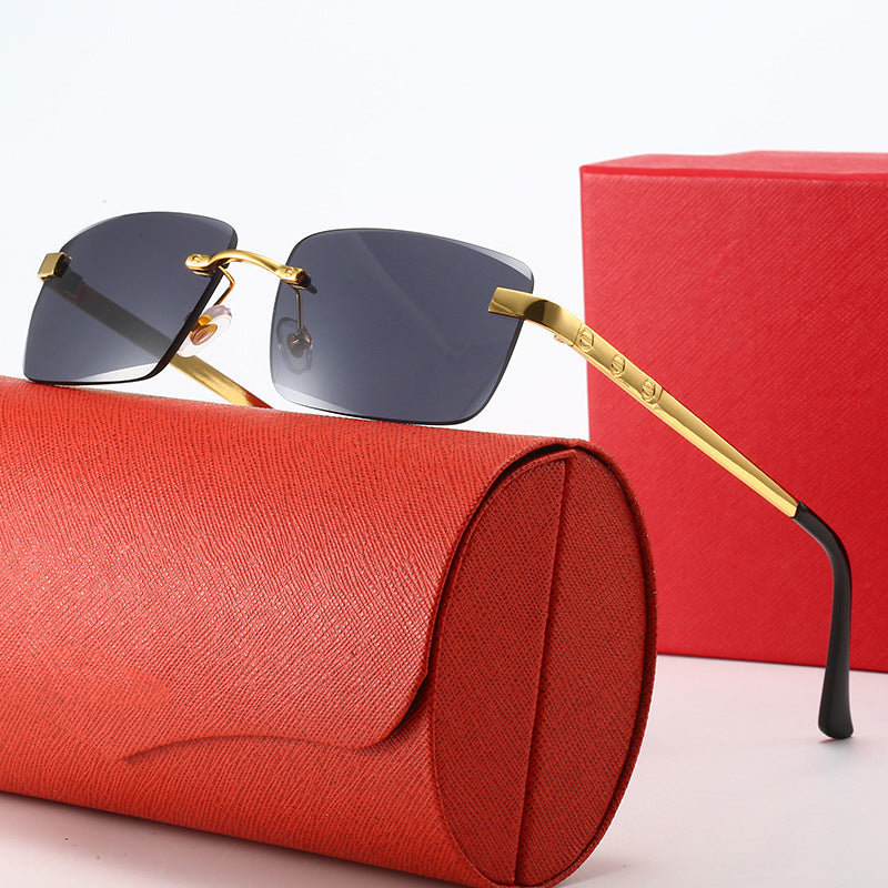 Women's fashionable sunglasses in elegant rectangular design with high-quality metal frame Kalsten