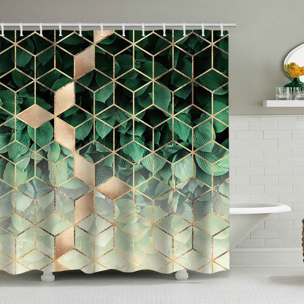 Textured Mosaic Pattern Shower Curtain Kalsten