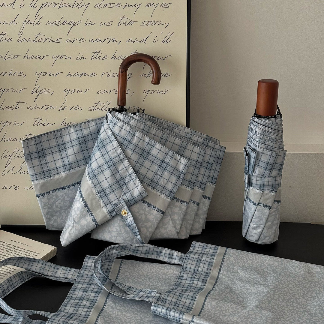Women's tote bag with integrated folding umbrella Kalsten