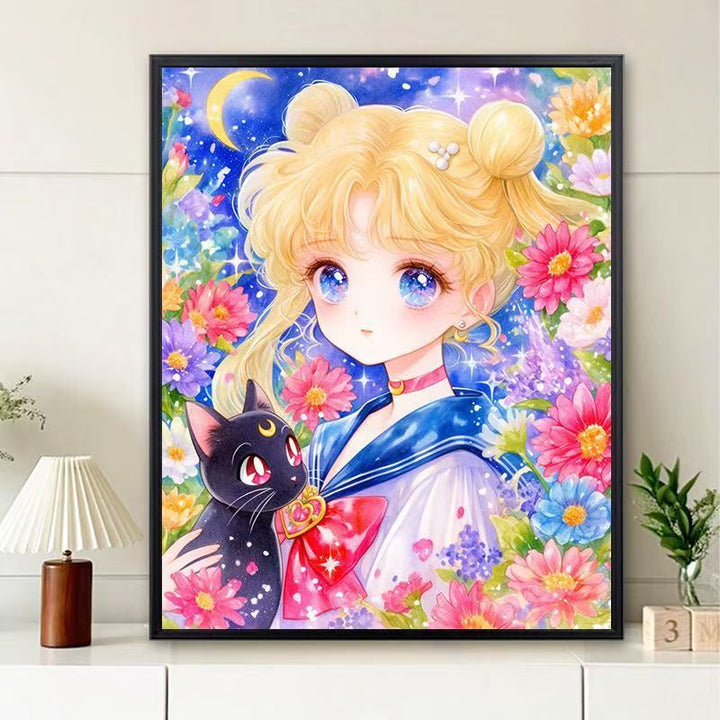 Whimsical Floral Character Art Print Kalsten