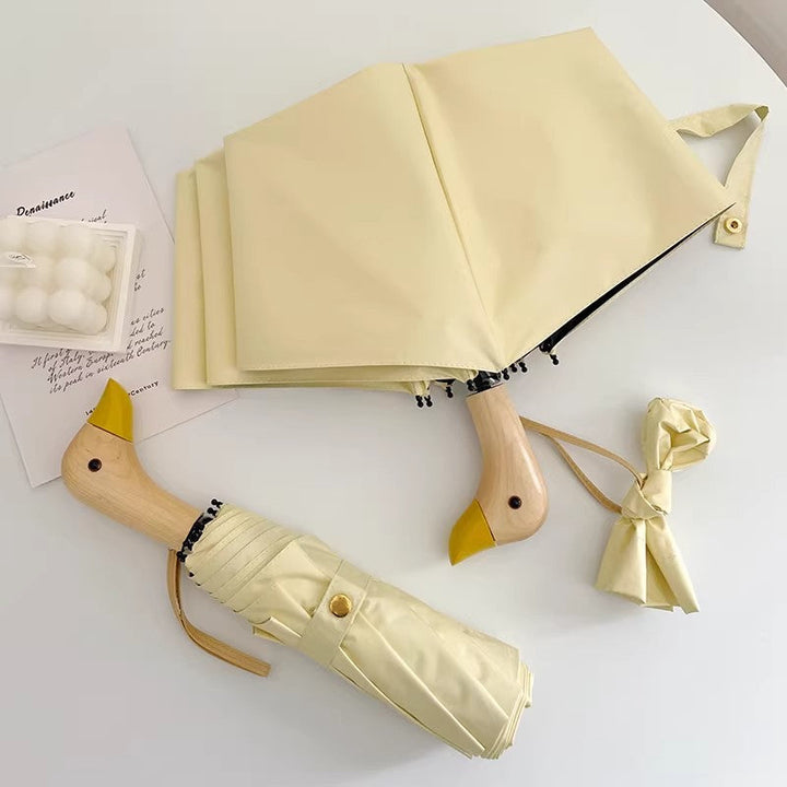 Women's Folding Umbrella with Unique Duck Handle Kalsten