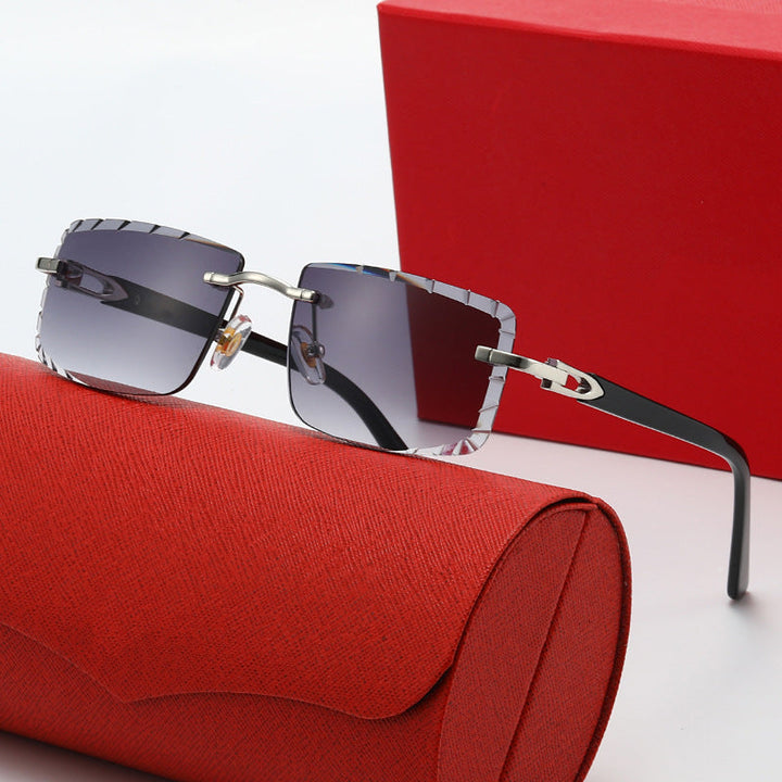 Women's fashionable square sunglasses with golden metal accent and elegant frame Kalsten