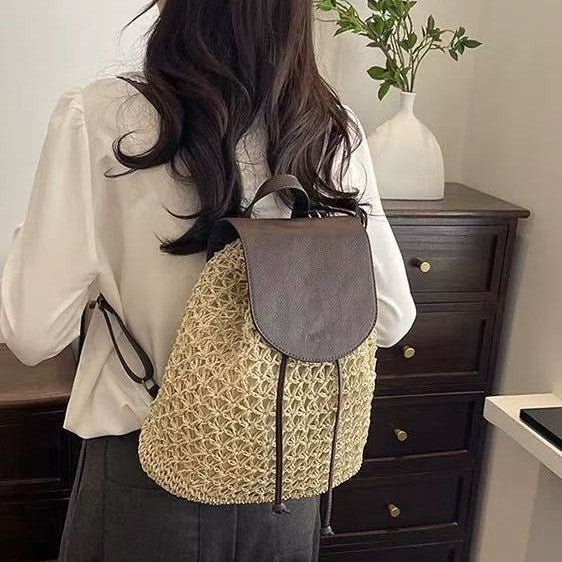 Handcrafted backpack bag made of natural material Kalsten