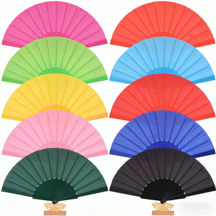 Ladies decorative fan with elegant wooden handle Kalsten