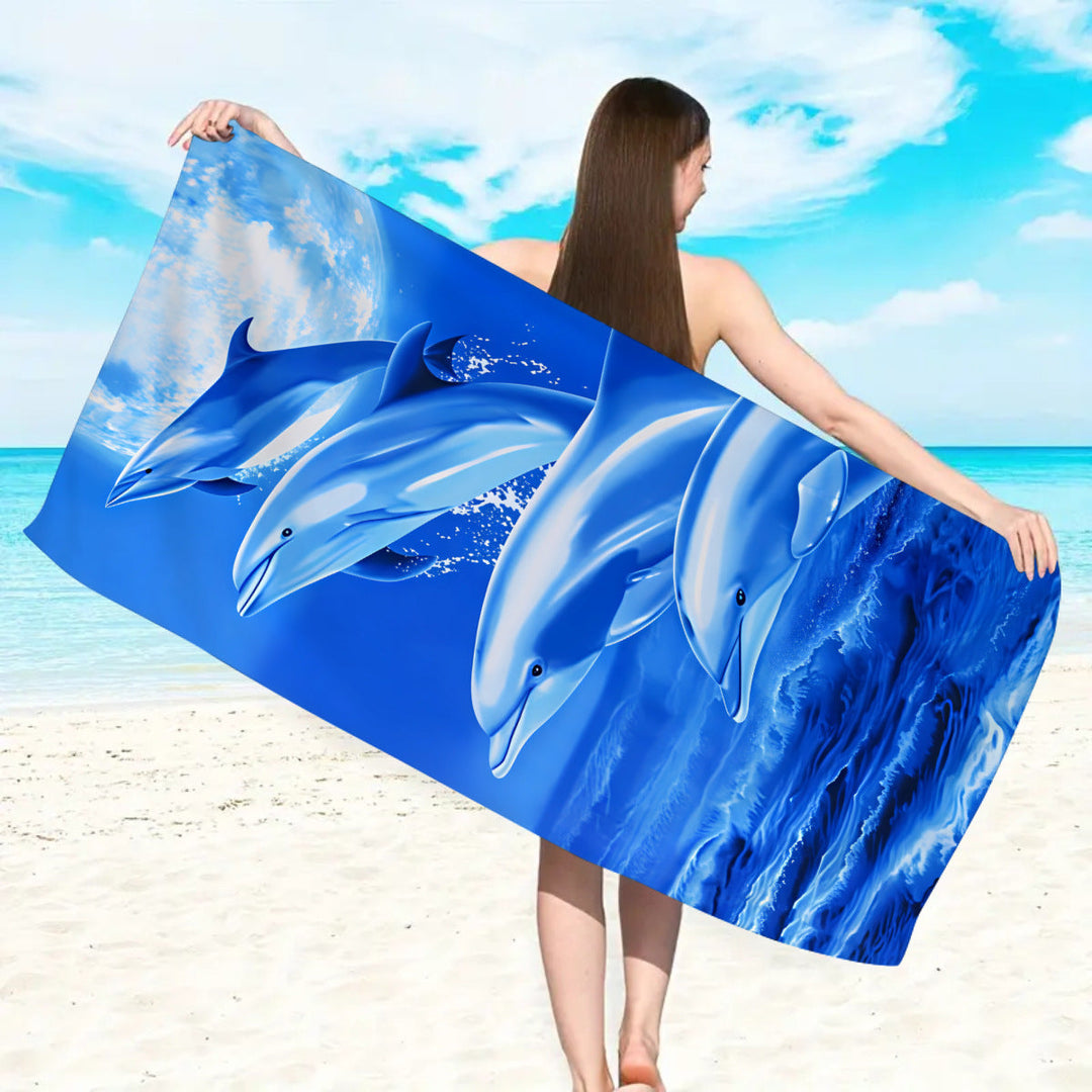 Microfiber beach towel with exclusive turtle motif Kalsten