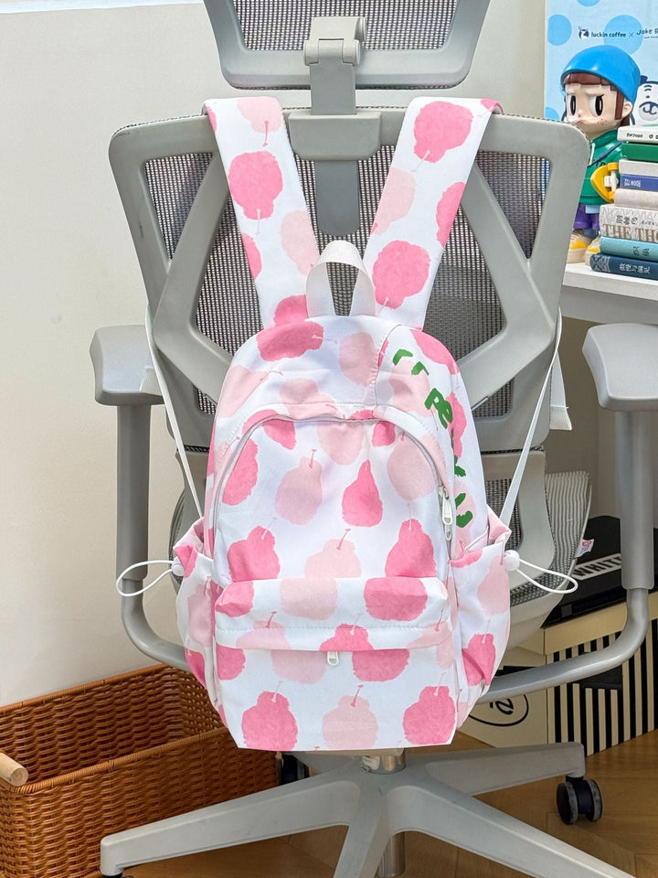 Cute Apple-Patterned School Backpack