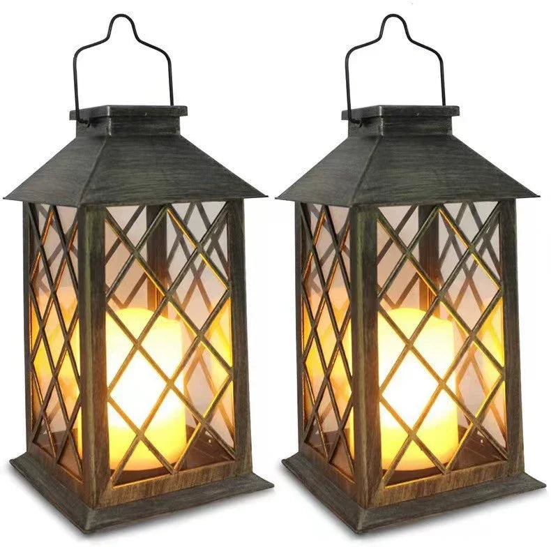 Vintage Outdoor Solar Candle Lantern