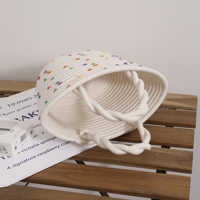 Decorative cotton basket bag Kalsten