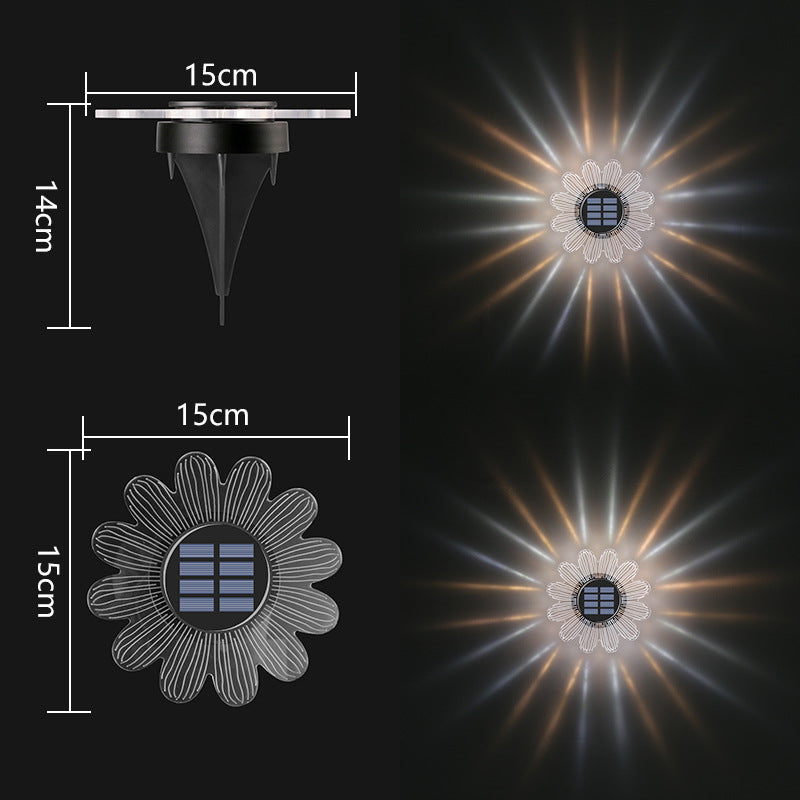 Decorative Solar Acrylic Petal Garden Stake LED Pathway Light Kalsten