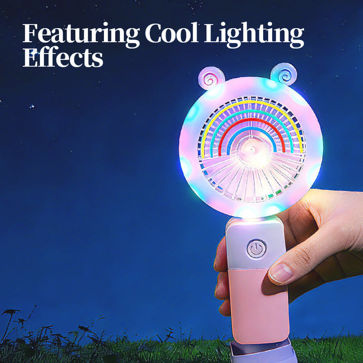 Unisex Portable Hand Fan with Colorful LED Light Effects Kalsten