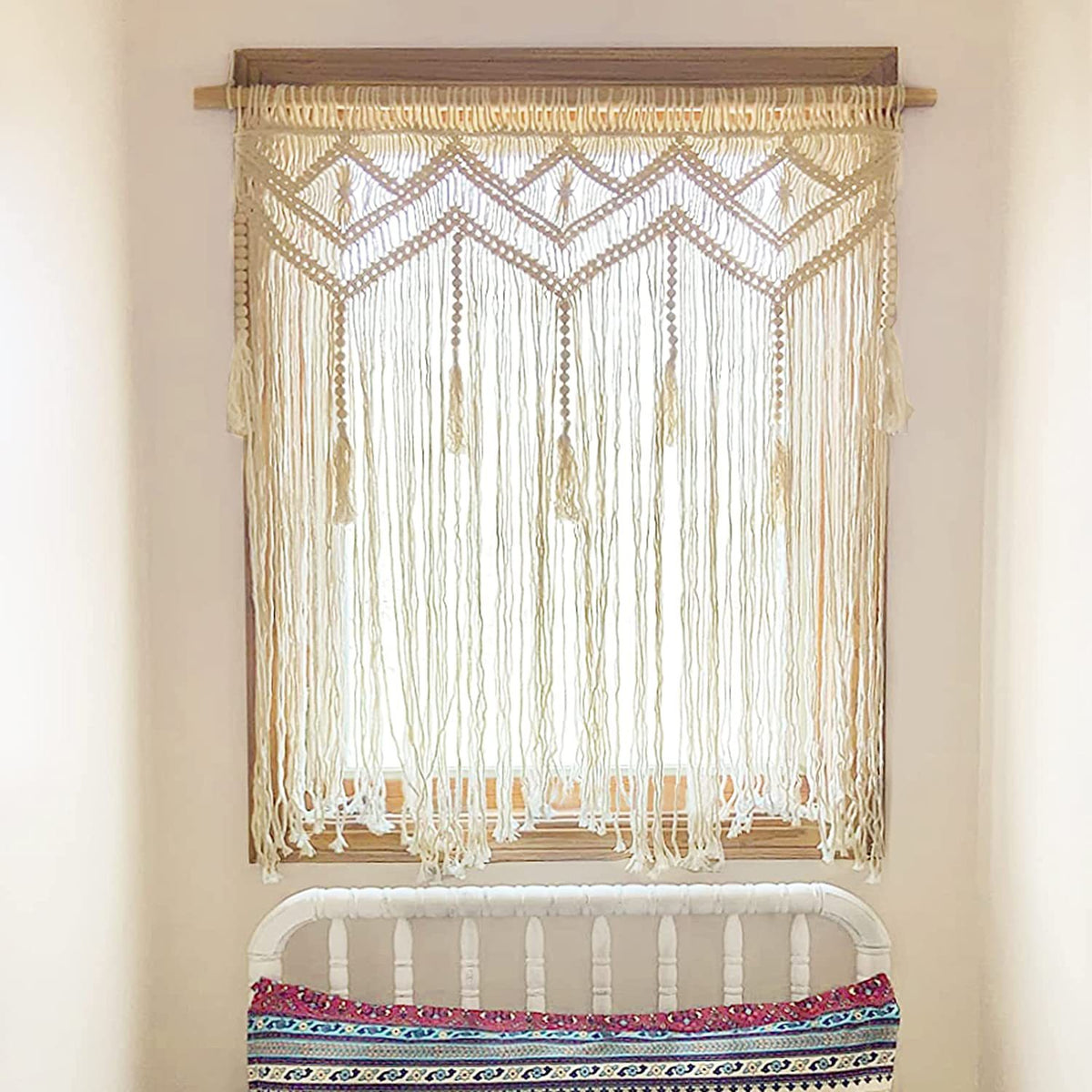 Macrame Wall Hanging with Elegant Fringes