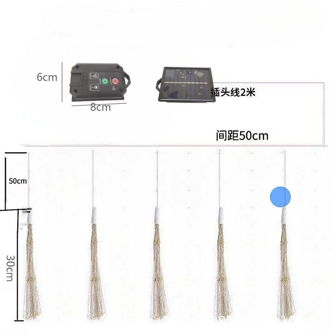 Solar-Powered Starburst Hanging LED Garden Lights With Waterproof Firework-Shaped Clusters And Automatic Dusk-To-Dawn Sensor Kalsten