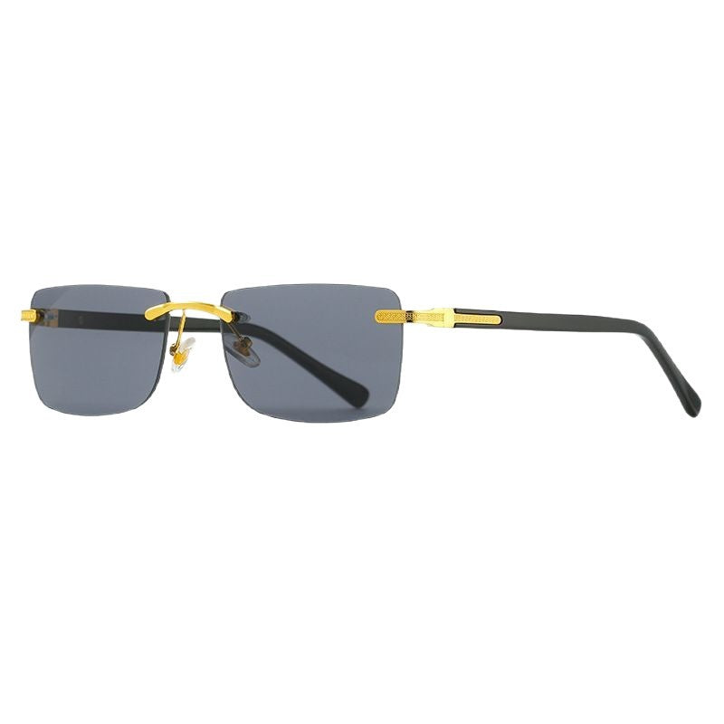 Women's fashionable sunglasses with a stylish, rectangular frame and elegant metal accents Kalsten