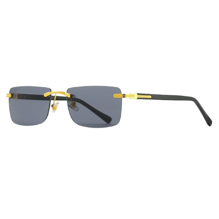 Women's fashionable sunglasses with a stylish, rectangular frame and elegant metal accents Kalsten