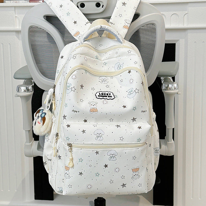 Whimsical Animal Print School Backpack