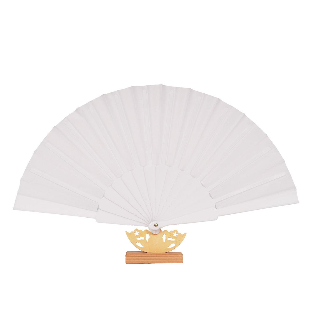 Ladies decorative fan with elegant wooden handle Kalsten