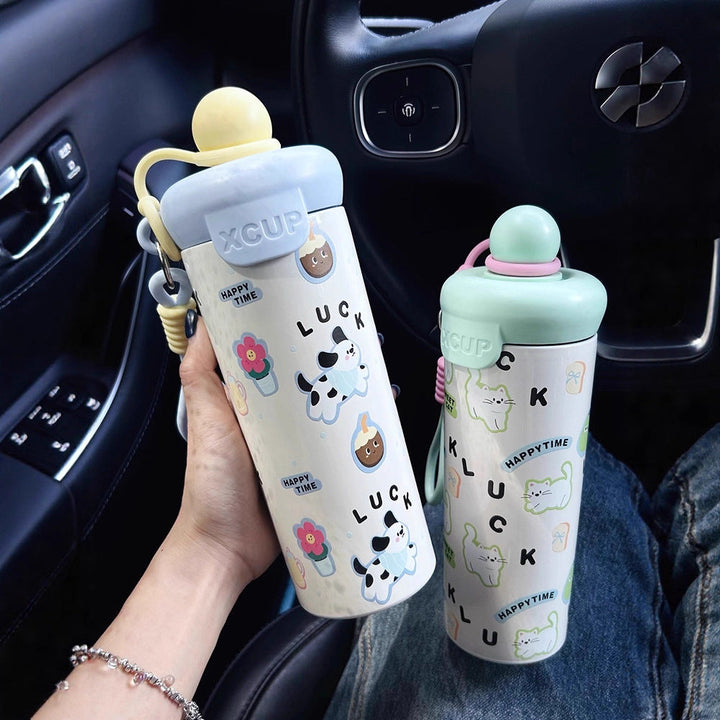 Women's water bottle with creative design and practical carrying handle Kalsten