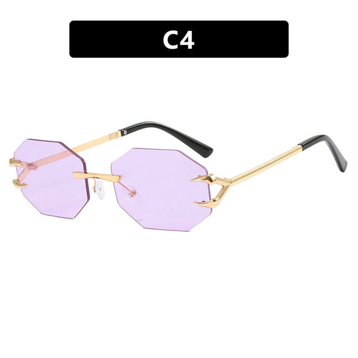 Women's geometric sunglasses with modern metal frame Kalsten