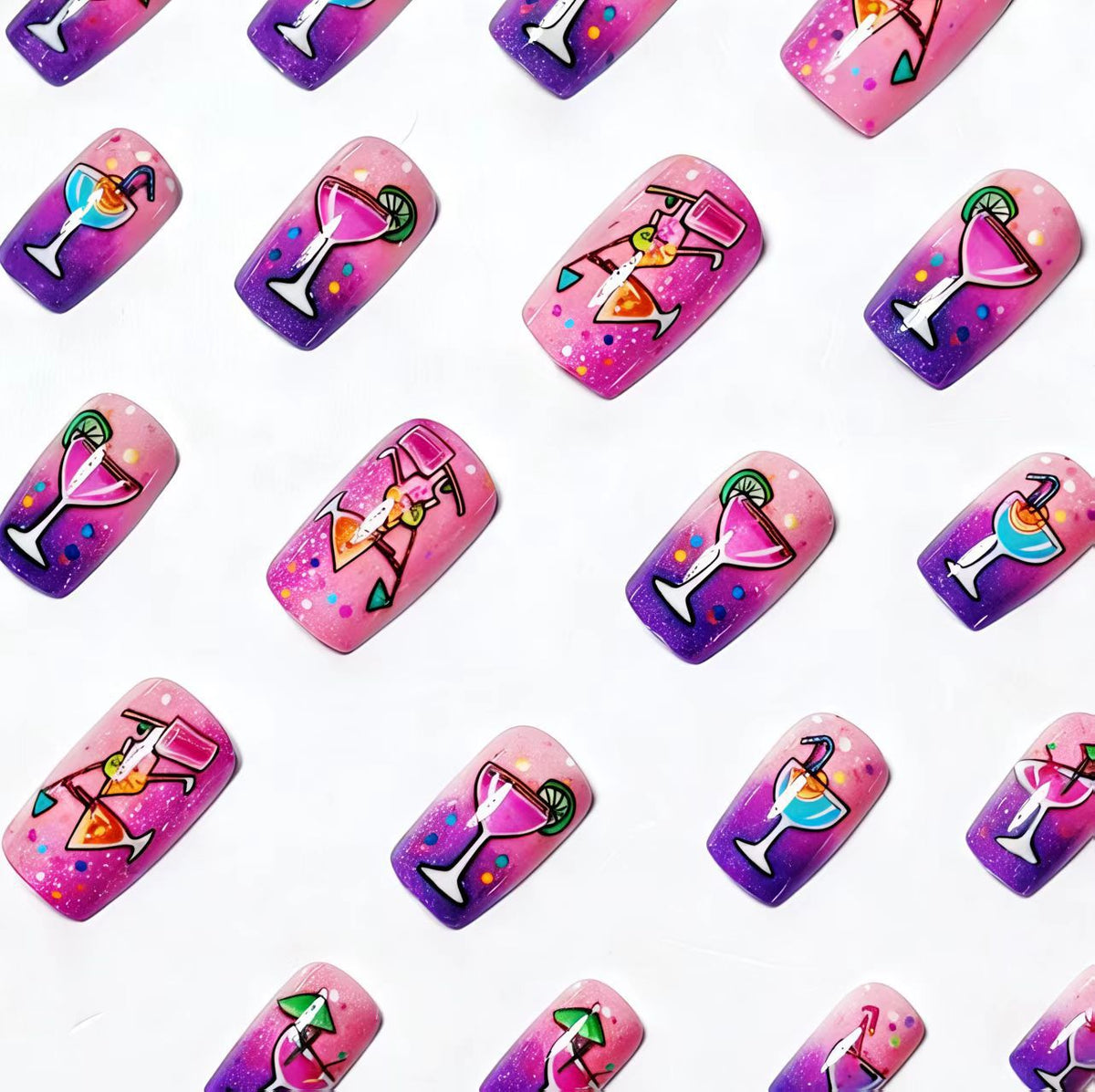 Summer Cocktail Nail Art Acalora