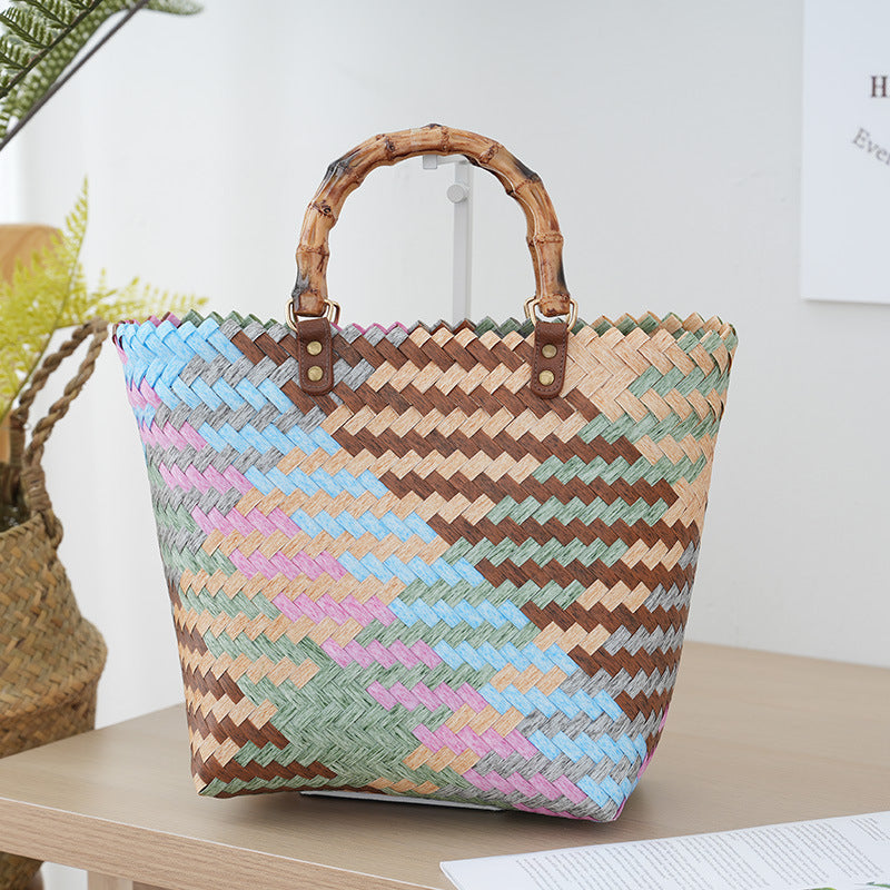 Handbag Made of Woven Bast Kalsten