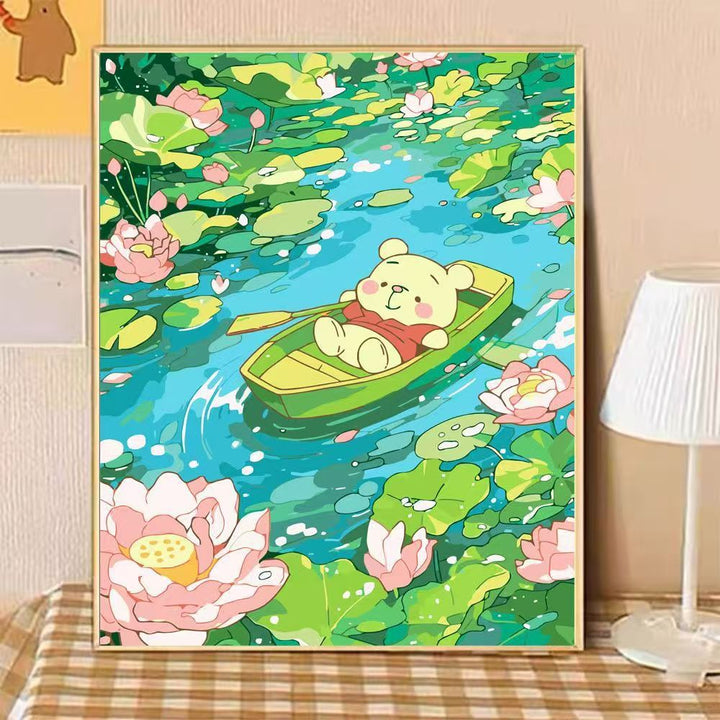 Playful Bear Illustration Canvas Art Kalsten