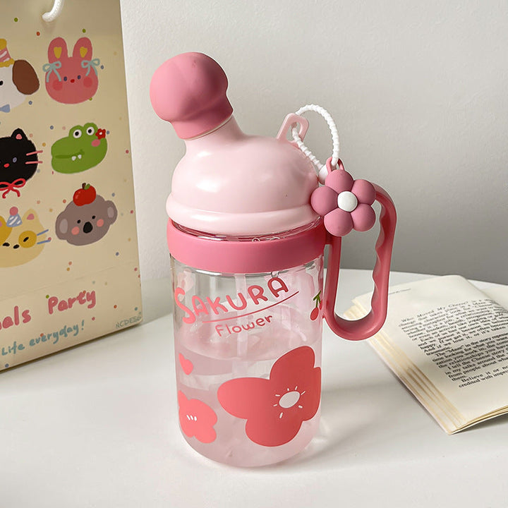 Women's practical and decorative drinking bottle with silicone lid Kalsten