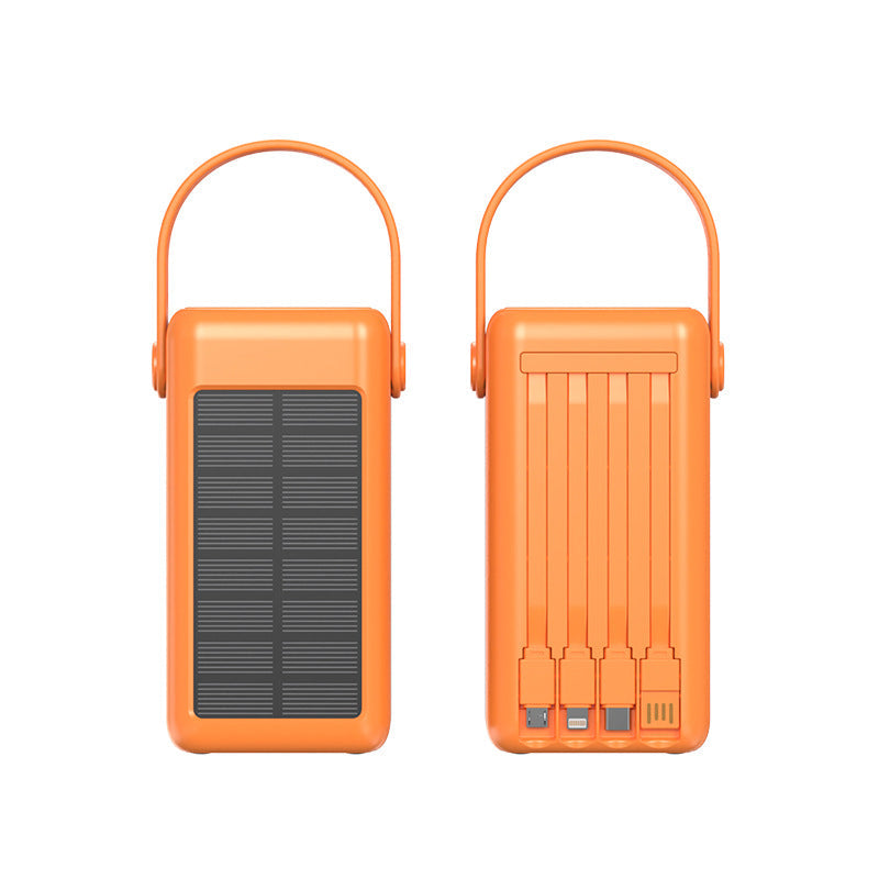 Portable Solar Power Bank with Integrated Cable Management and LED Display Kalsten