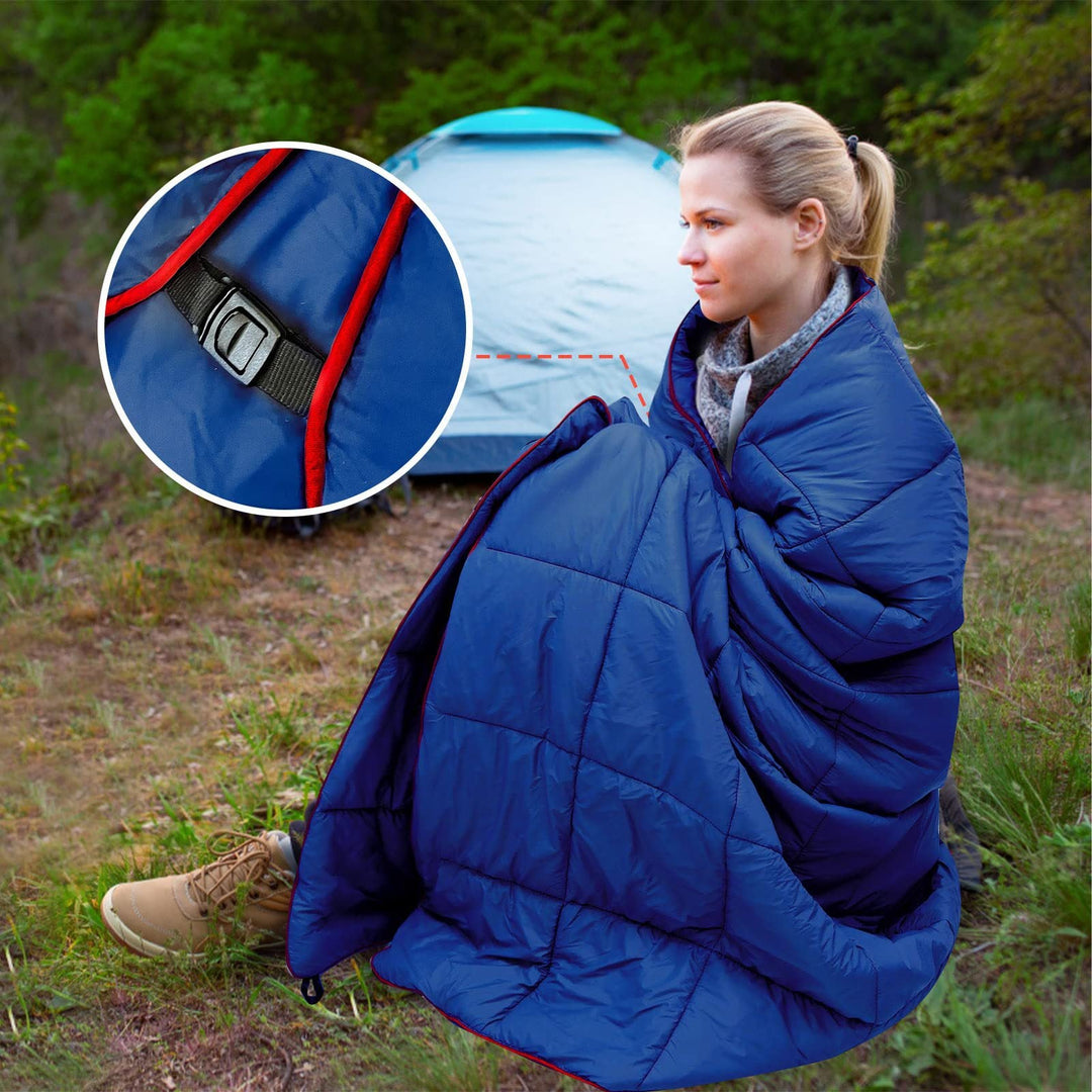 Unisex portable blanket with innovative compression design Kalsten