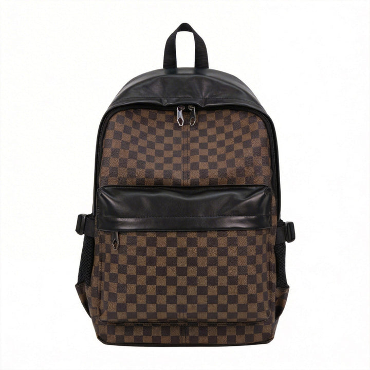 Trendy Checkerboard Design Backpack
