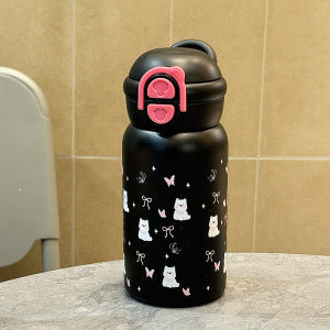 Ladies Insulated Drinking Bottle with Secure Click Closure and Charming Animal Design Kalsten