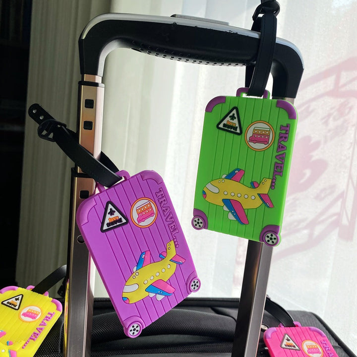 Cartoon Airplane-Themed Luggage Tag Kalsten
