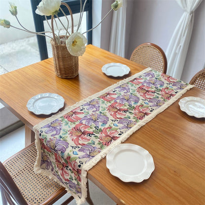Artistic Floral Table Runner