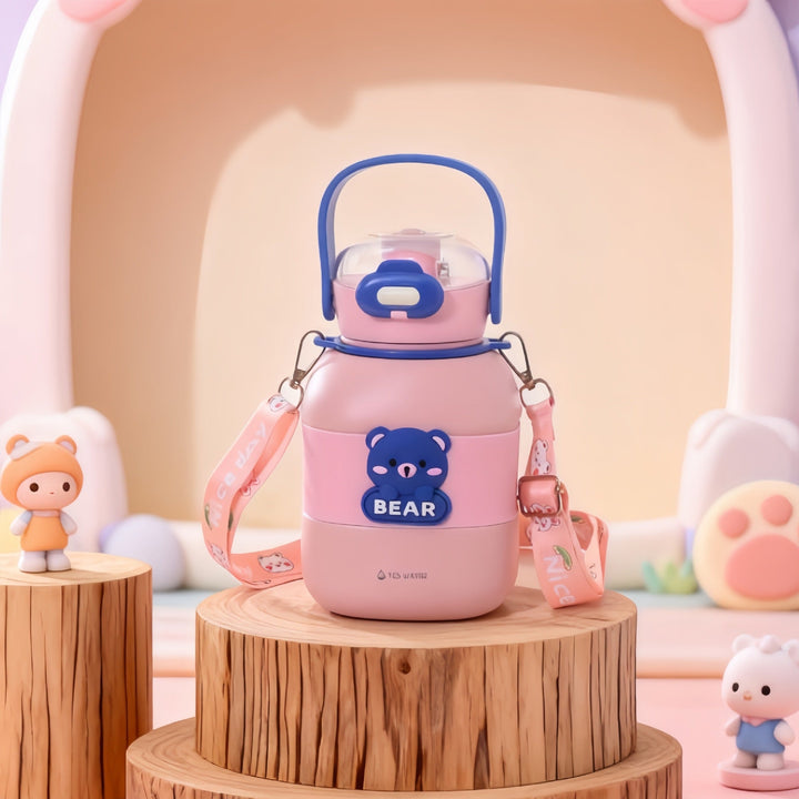 Ladies insulation drinking bottle with sweet bear motif Kalsten