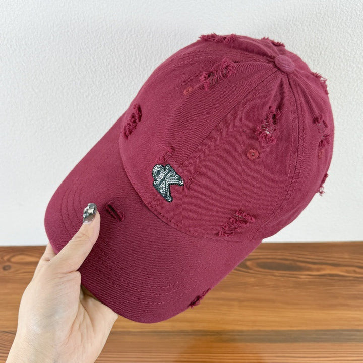Men's Distressed Adjustable Baseball Cap Kalsten