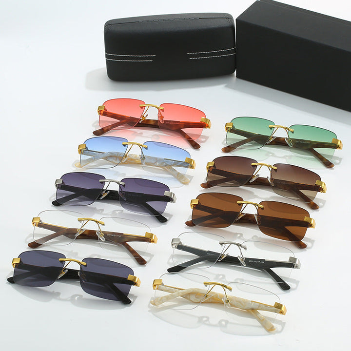 Women’s fashionable half-frame glasses with elegant metal and plastic mix Kalsten