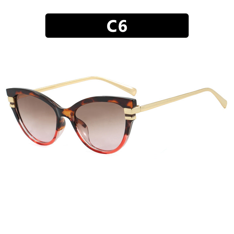 Ladies Cat-Eye Sunglasses with Elegant Metal Accents Kalsten